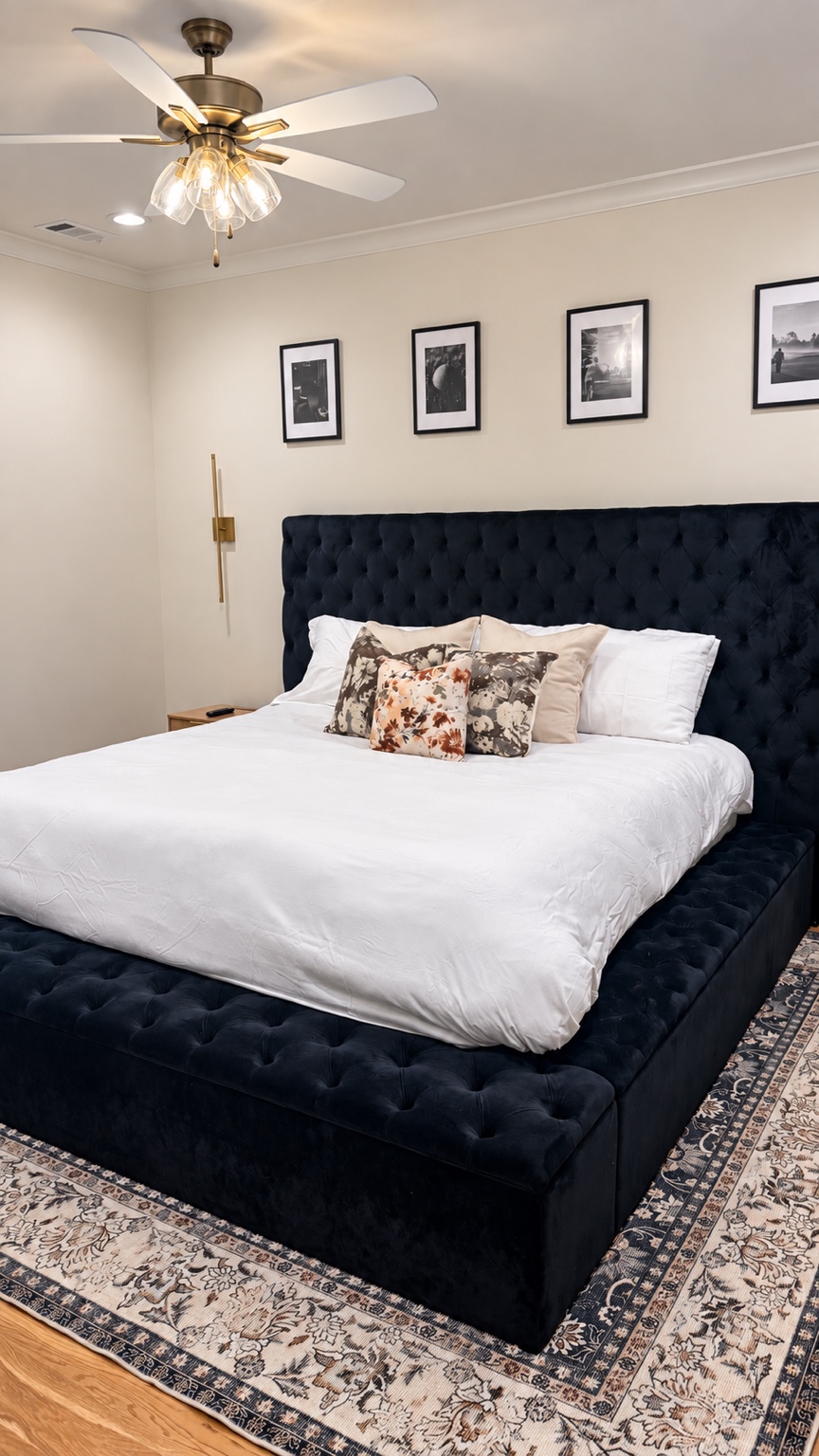 The Clubhouse Suite bedroom — close view