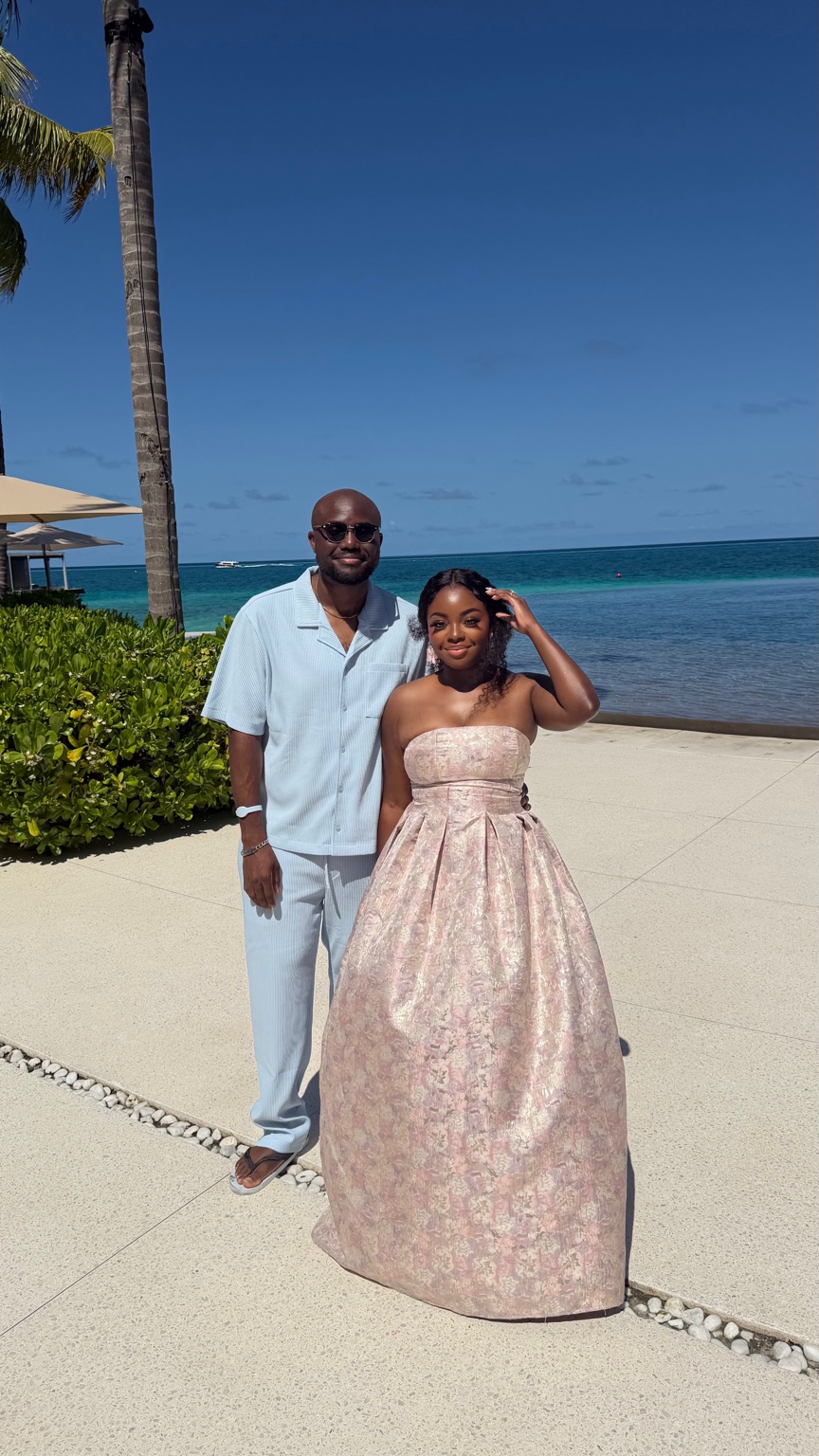 Your hosts, Ola and Fei, by the ocean